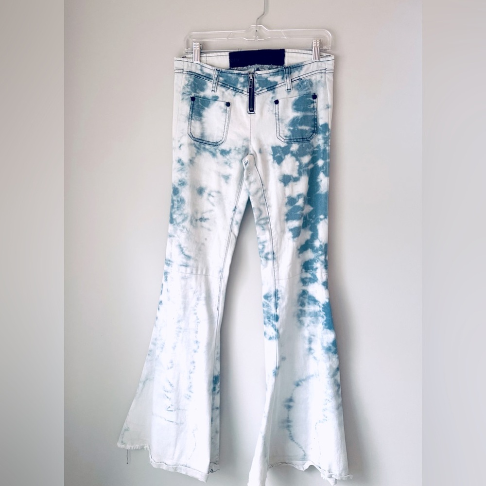 One Teaspoon x Free People Acid Washed Bell Bottom Jeans